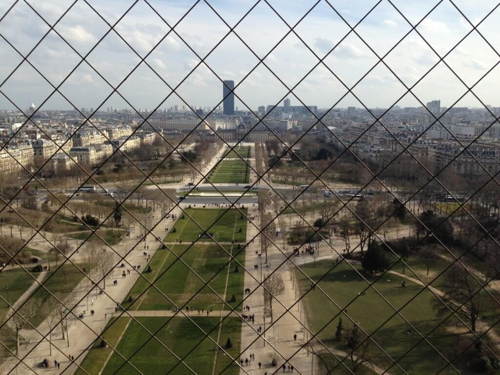 View of Champ de Mars from the Eiffel Tower