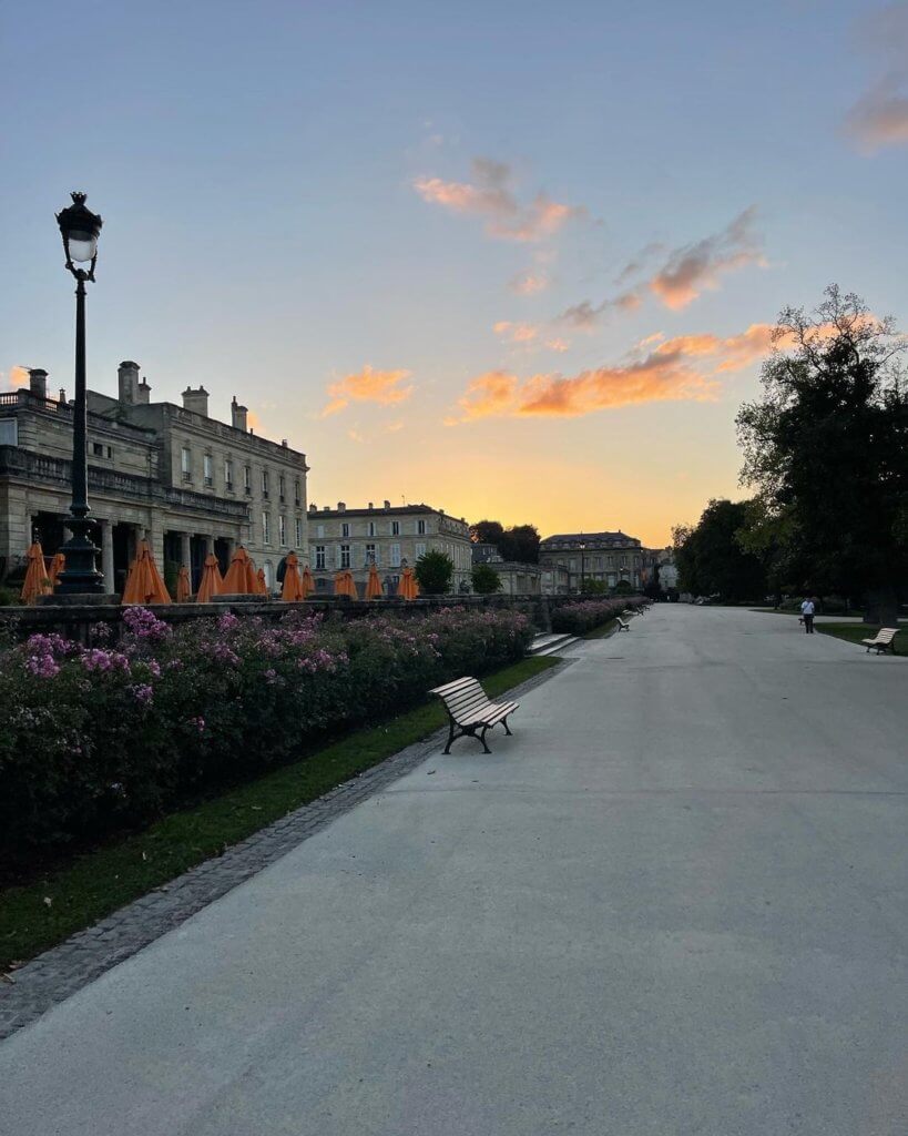 Jardin Public Bordeaux at sunrise